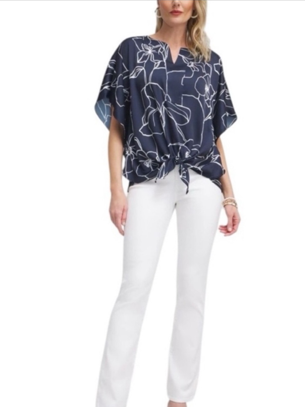 NWT Chico's Perfect Stretch Girlfriend Ankle Jeans~Alabaster